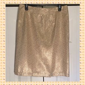 Gymboree Womens Skirt Size 12 Mom Brocade Gold Holiday Shine Metallic NEW